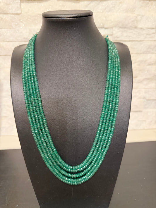 Emerald cut finish dark shade necklace