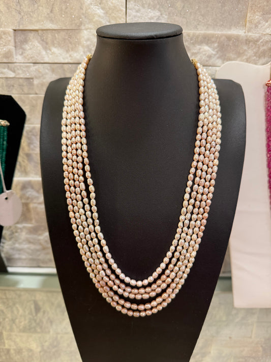 Freshwater pearls shaded oval multi color 7 mm