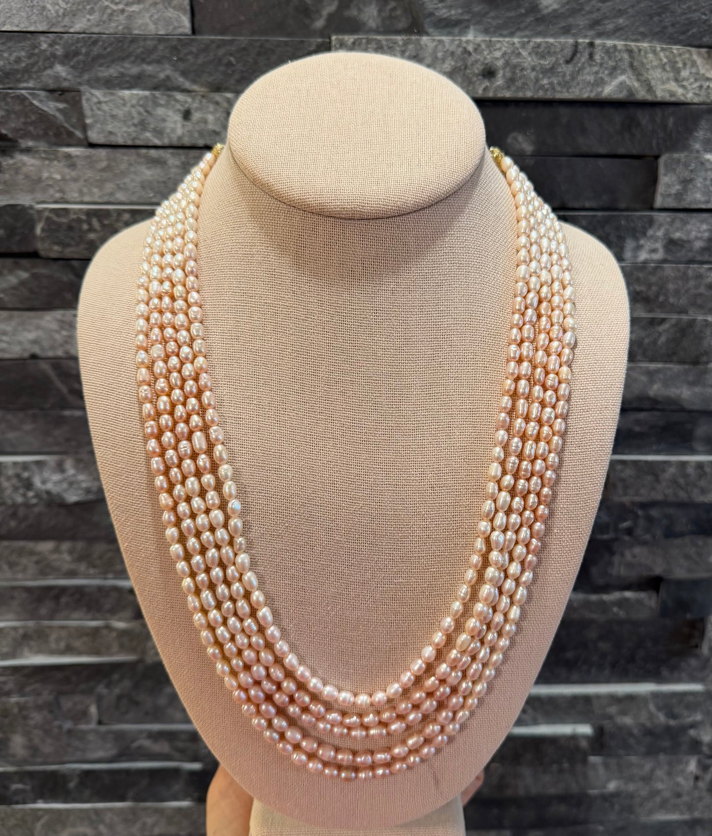 Freshwater pearls shaded oval multi color 7 mm