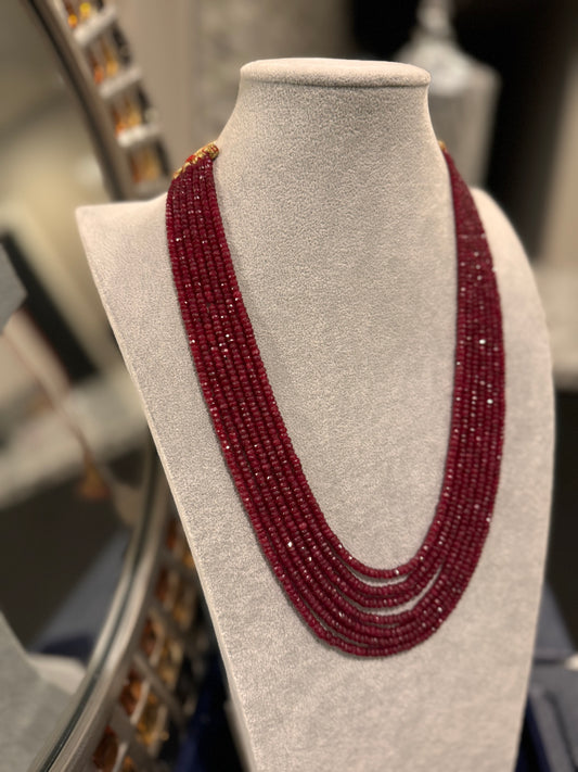 Ruby cut finish necklace