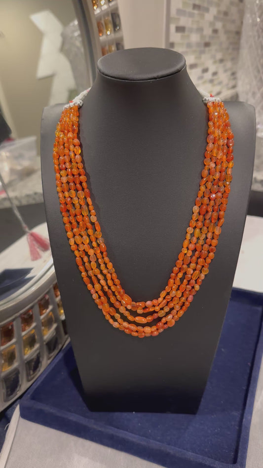 Natural Carnelian beads necklace