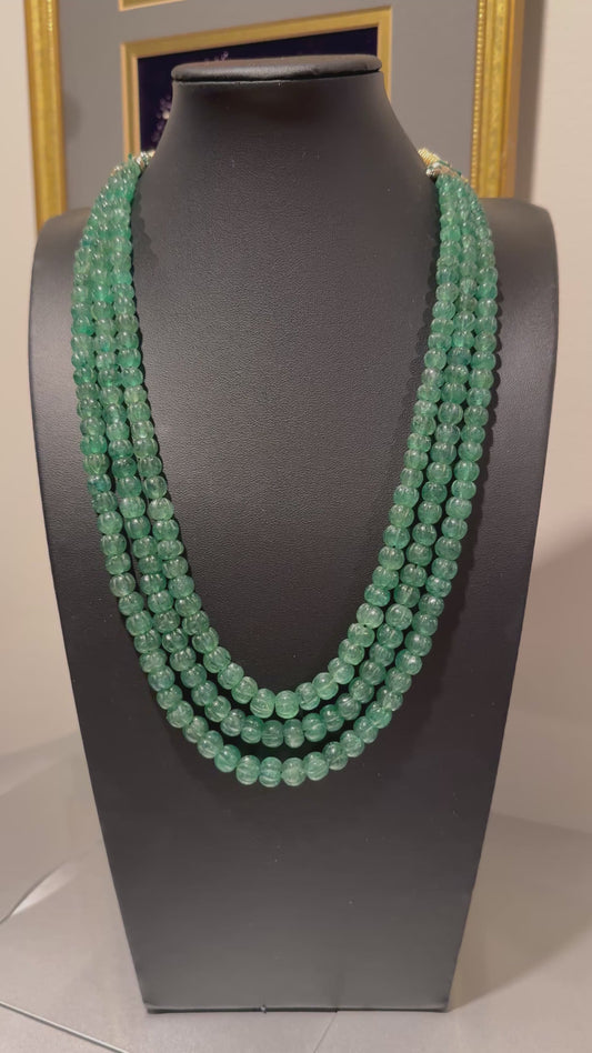 Green Strawberry quartz pumpkin necklace