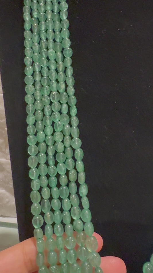 Green strawberry quartz necklace