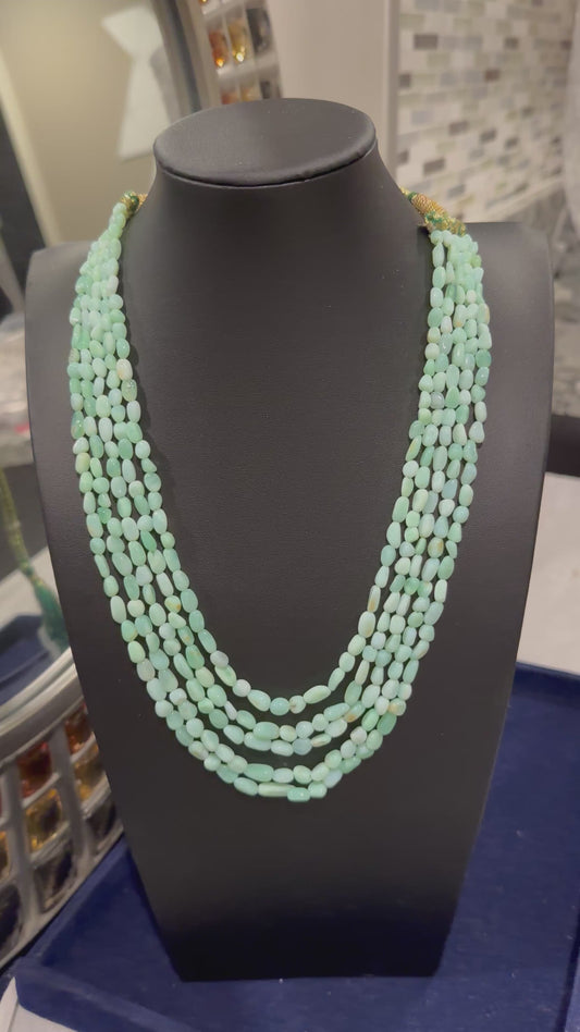 Amazonite blue beads necklace