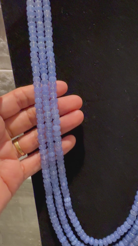 Purple pumpkin beads necklace