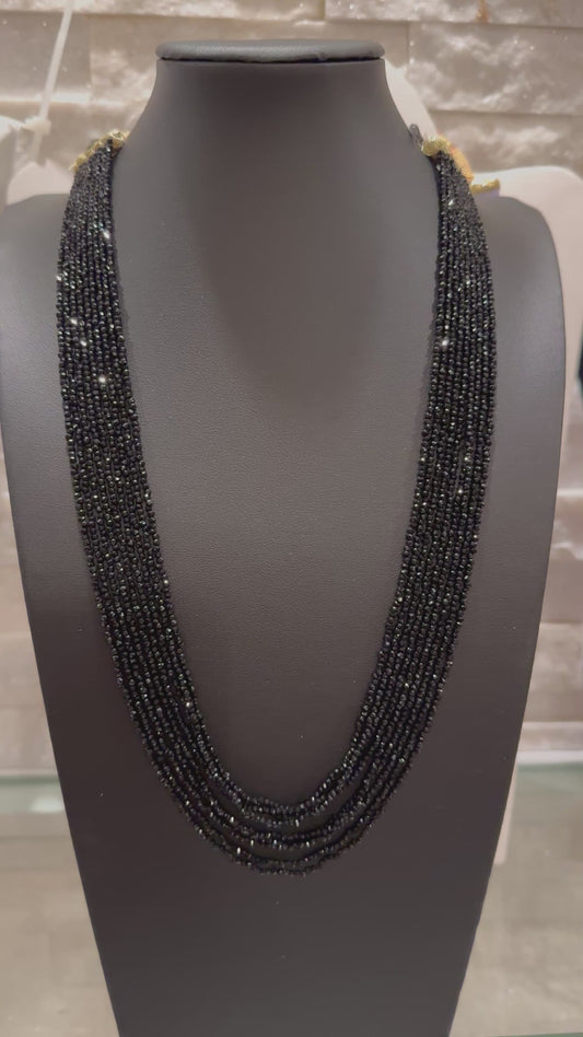 Black beads necklace