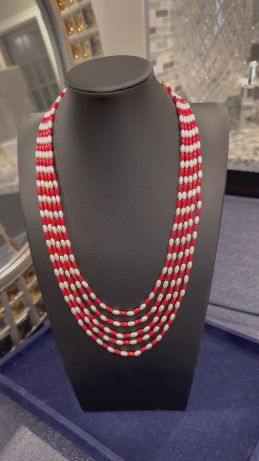 Corals  and pearls necklace