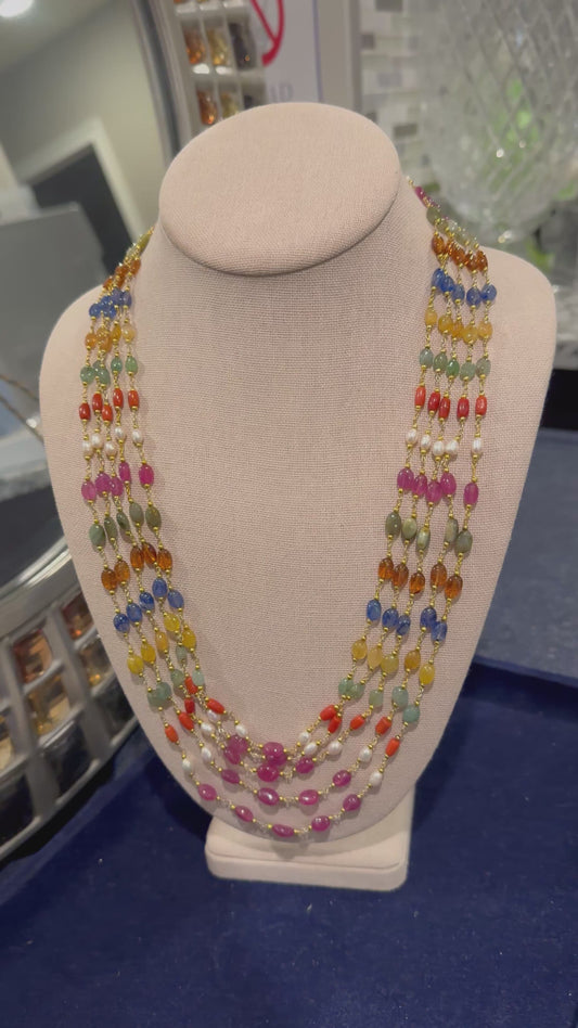 Navratan chain necklace